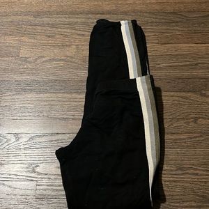 Monrow striped black joggers